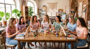 magliette personalizzate addio al nubilato con workshop pittura